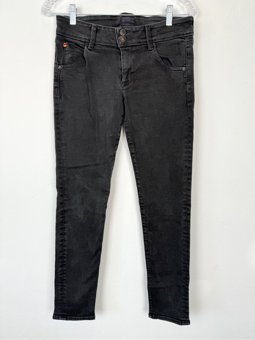 Hudson Size 28 Collin Skinny Stretch Black Denim Jeans